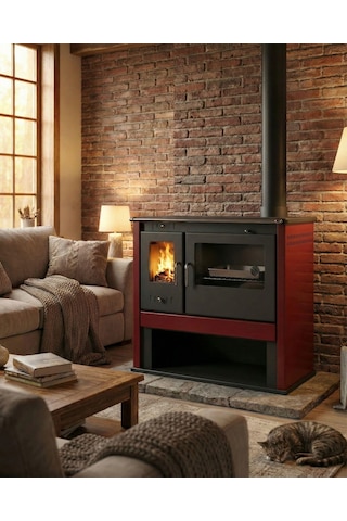 Goldfire Nova 11,5kw Odunluk Ve Fırınlı Çelik Kuzine Soba