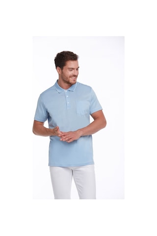 Hatemoğlu Mavi Regular Fit %100 Pamuk Basic Polo Yaka Tişört-Mavi