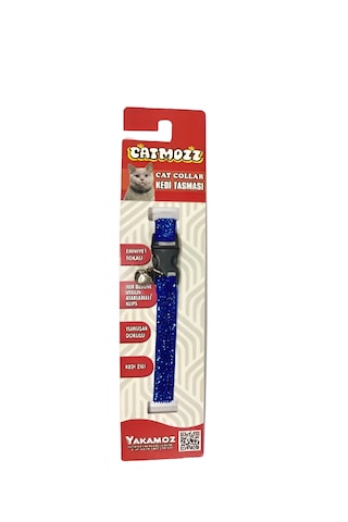 Catmozz Simli Elegance Kedi Boyun Tasması Siyah Small