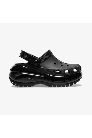 Crocs Classic Mega Crush Kadın Siyah Terlik Düz 207988 Siyah