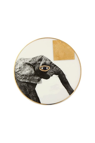 Porland Wild Life Elephant Bardak Altlığı 10 CM 04Alm006626 Çok Renkli