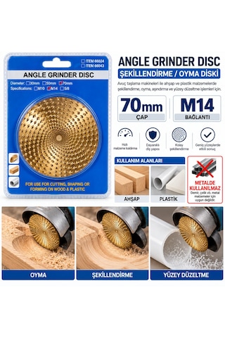 Ahşap Ve Plastik Raspalama Törpüsü M14-70mm Çap