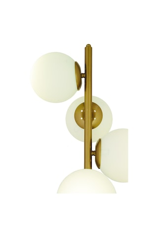 Uzel 5 Başlıklı Eskitme Modern Tasarım Metal Lambader