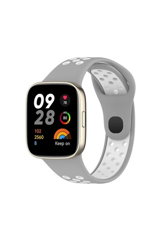 Xiaomi Redmi Watch 3 Spor Delikli Kordon - Gri-beyaz Aklby-bsva58