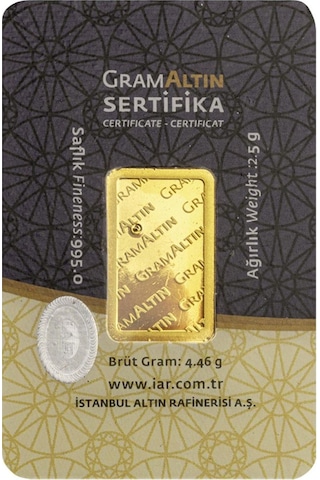 İAR 24 Ayar Külçe Altın 2.5 G