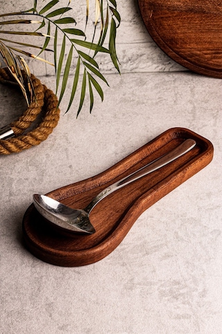 Snippy Holdy - Tezgah Üstü Ahşap Kirli Kaşık Altlığı Kirli Kaşıklık Kepçe Altlığı Ahşap