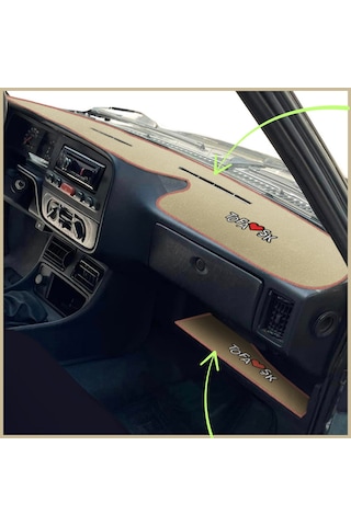 Tofaş Şahin Doğan Kartal Yüksek Ön Göğüs Bej Renk Torpido Koruma Halısı Torpido Alt Kaplama Halısı