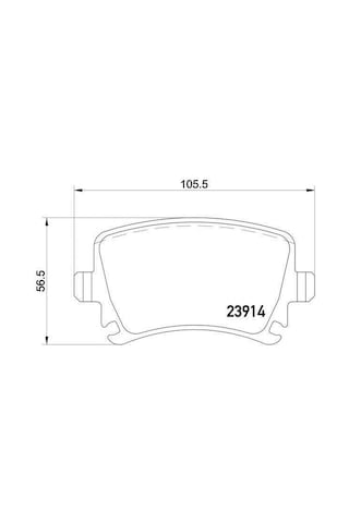 Skoda Octavia Arka Fren Balatasi 2005-2012 1k0698451d Fdb4058 1.6, 1.8, 1.4tsı, 1.9 Tdı, 2.0 Tdı, 1.6 Fsı