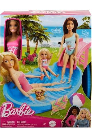 Barbie Bebek Ve Havuz Oyun Seti