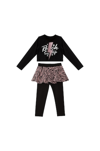 Rock Life Kız Çocuk Crop T-shirt Tayt Takım