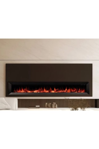 Magel 200 Elektrikli Şömine - Isıtıcısız, Metal Çerçeveli, Tek Re