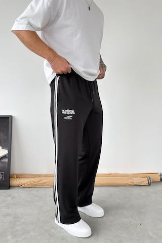 Siyah Plm Nakışlı Baggy Eşofman