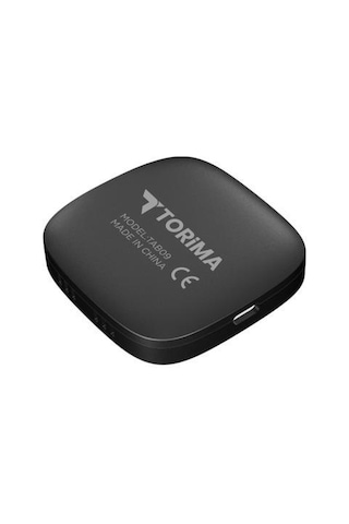 Torima TAB09 Mini Kablosuz Carplay 2 GB +32 GB USB Ve Type-C Uyumlu Araç Multimedya Dönüştürücü Adaptörü Siyah