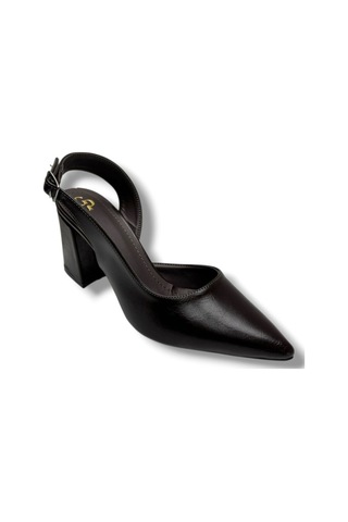 Gedik Pasha 909-26 Cilt Kare Topuk Kadın Stiletto 8cm Kahverengi
