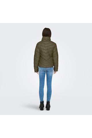 Jacqueline De Yong Fiona Life Short Kadın Yeşil Dik Yaka Ceket Yeşil