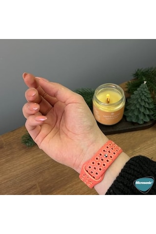 Apple Watch Series 10 46mm Kordon Flame Circle Yavruağzı Apple Watch Series 10 46mm İle Uyumlu Kordon, Akıllı Saat