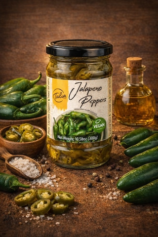 Talia Clean Label Dilimlenmiş Jalapeno Biber Turşusu 300g