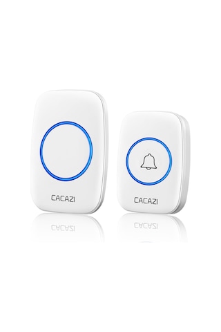 Cacazi Kablosuz Uzaktan Kumandalı Led Kapı Zili Siyah