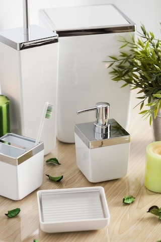 Primanova Toskana Banyo Seti Beyaz 5 Parça Beyaz