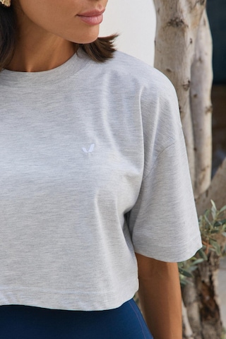 Jerf Aura Crop T-shirt Gri Melanj Gri Melanj