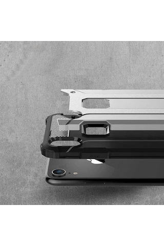 Noktaks - Apple Uyumlu iPhone Xr 6.1 - Kılıf Çift Katman Zırh Tank Crash Military Kapak - Gold