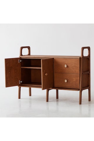 Woodesk Valle, Ahşap, Dolap Ve Konsol, 120x90, Tik Renk