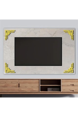 Düz Köşe Pleksi Ayna 4 Adet - Gold Gold