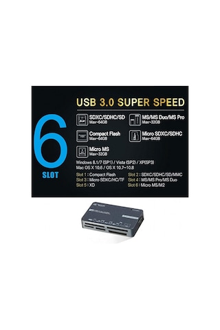 Usb 3.2 Gen1 Kart Okuyucu Sd/micro Sd/tf/cf/xd/ms Pro/mx Card Rea