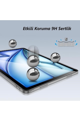 Apple İpad Air 13 İnç İle Uyumlu Ekran Koruyucu 9h Temperli Kırılmaz Esnek Nano Cam, Çizilmeye Ve Darbeye Dayanıklı Koruma, Hd Şeffaf M2 M3 M4
