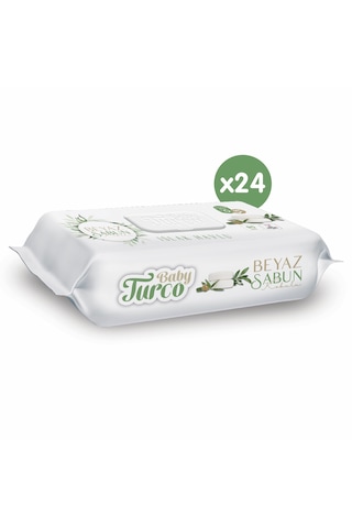 Baby Turco Beyaz Sabun Kokulu Islak Havlu 24 x 90'lı 2160 Yaprak