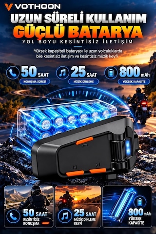 C2 4 Kişi Eşleşmeli Motosiklet Kask Kulaklığı İntercom Su Geçirmez Bt 6.0 Najmaddin 83004400