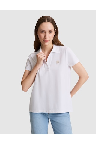 Pierre Cardin Kadın Beyaz Tişört 50326890-vr013