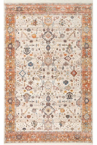 Hoom Rugs Petra 01 Krem Terra Makine Halısı Krem-terra
