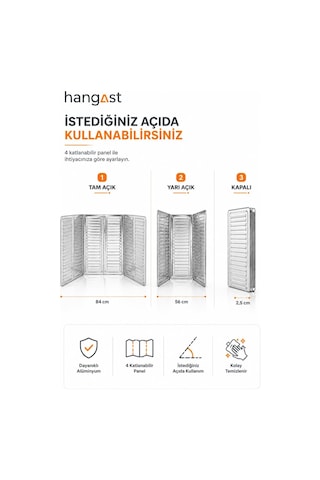 Katlanabilir Yağ Sıçratma Koruyucu Ocak Arkası Alüminyum Mutfak Paneli Sıçrama Önleyici Ocak Arka Koruyucu