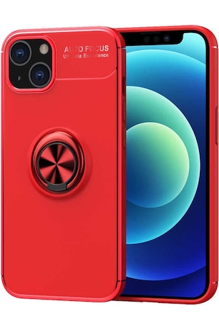 Apple Uyumlu iPhone 13 Mini Kılıf Zore Ravel Yüzüklü Silikon Kılıf