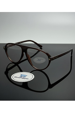 Zenit Modern Çerçeveli Gözlük Unisex Yuvarlak Stil Sahibi Mavi Işık Korumalı Camları Değişebilir Kahverengi