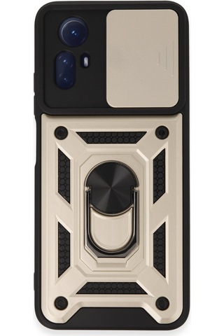 Xiaomi Redmi Note 12s Kılıf Pars Lens Sürgülü Yüzüklü Standlı Korumalı Kılıf