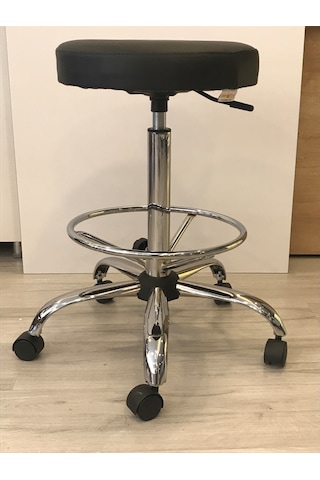 Dekofis Krom Çemberli Tabure