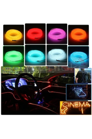 Araç Içı Neon Led Ip Led, Torpıdo Ledi, 2 Metre Neon Led Beyaz Renk