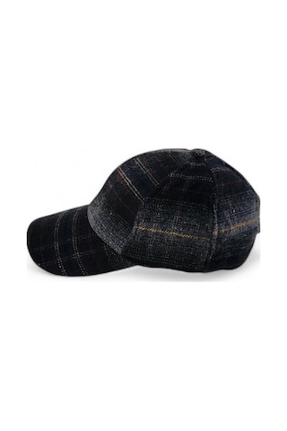 Hedea İskoç Tartan Desen Şapka Siyah Siyah