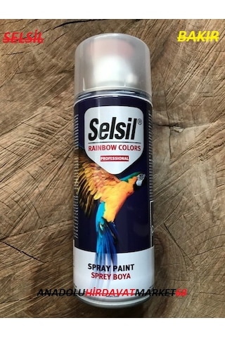 Selsil Bakır Yaldız Sprey Boya 400 ML Bakır Renk Sprey Boya