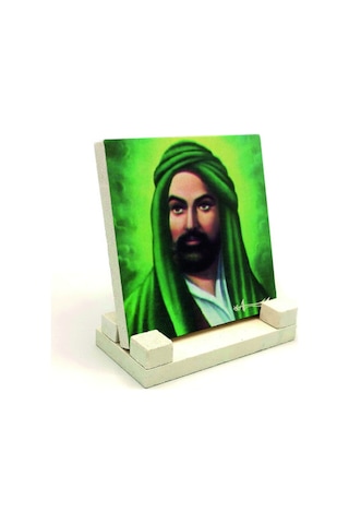 Hz. Ali TasviriBaskılı Doğaltaş Masaüstlük