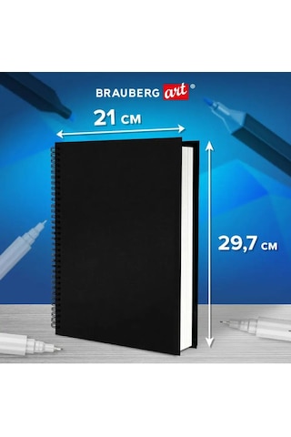Brauberg Karalama Defteri A4 Çizim Bloknotu, Beyaz Kağıt 160g/m2, 40 Yaprak 158572161 Diğer