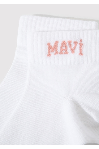 Mavi - Beyaz Patik Çorap 1912785-20454 Beyaz