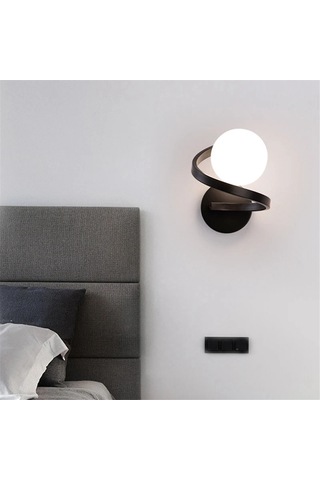 Siyah Bakır İç Mekan Yatak Odası Led Duvar Lambaları Başucu İçin Ampullü Diğer