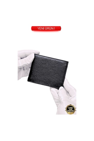 Gerçek Hakiki Deri Kaliteli 1.sınıf Kelebek Model Cüzdan Kartlık Portföy Siyah
