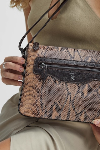 Tamer Tanca Kadın Hakiki Deri Kahverengi Omuz Çanta 898 3014 Bn Canta Sk 22/23 Kahve Yılan Kahverengi