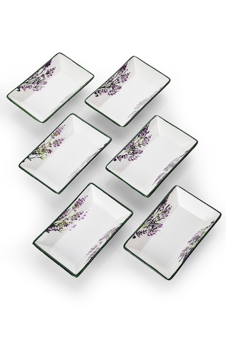 Piatti Naturali 6 Lı Lavanta Çerezlik Reçellik Sosluk Kahvaltılık Çerez İkram Set