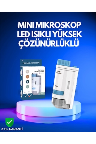 Pmma Optik Lensli Kompakt Taşınabilir Mikroskop