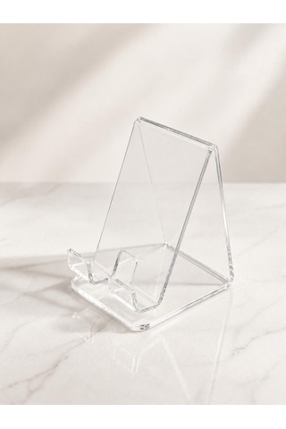 Telefon Ve Tablet Standı Masaüstü Destek Tutucu Şeffaf Pleksi Glass 10x8 Cm